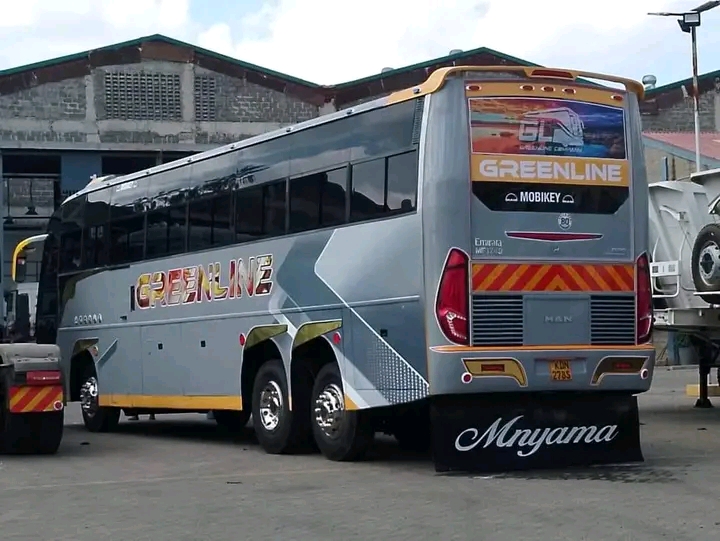 Greenline Royal Mobikey coach parked at the depot