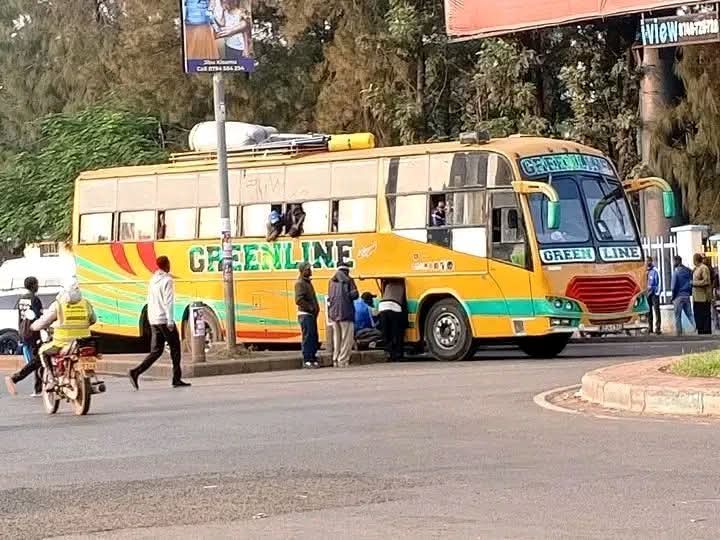 Greenline Royal coach boarding at Nairobi terminal