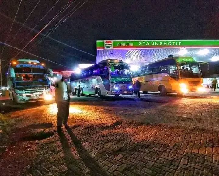 Greenline Royal fleet at the night depot