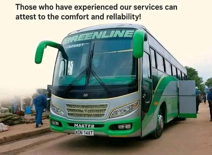 Greenline Royal Master green coach ready for boarding